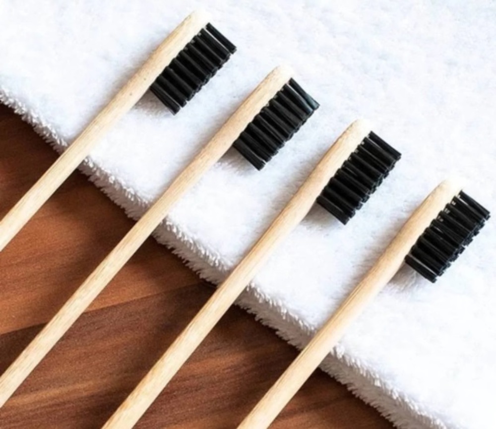 Charcoal bamboo toothbrush