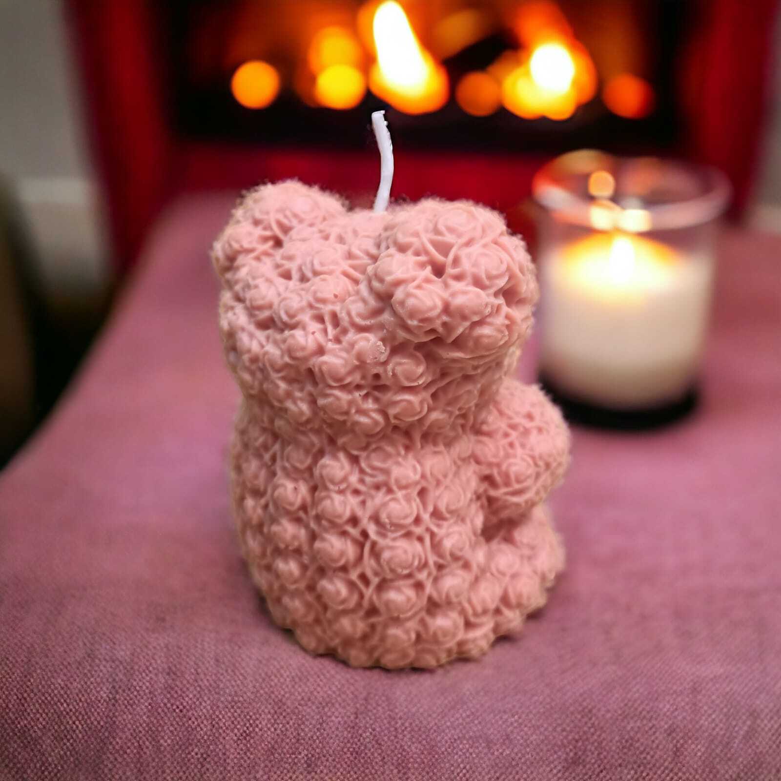 Big teddy bear scented candle
