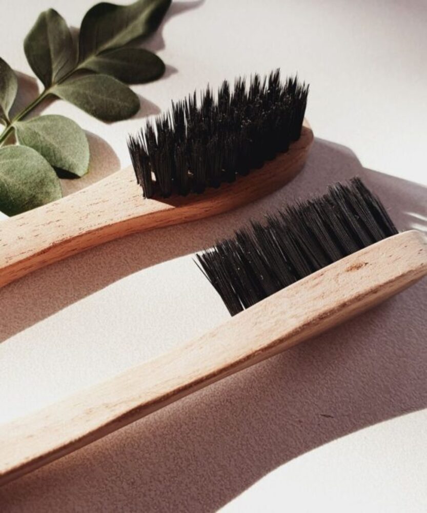 Charcoal bamboo toothbrush